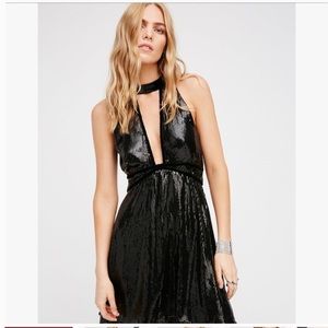 NWT FREE PEOPLE Film Noir Sequin Mini Dress